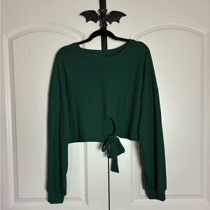 Bohemian Dark Green Top with wrap bottom Soft Stretch size 2X-3X